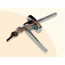 Manija cromada tipo "L" con llave